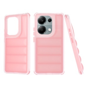 Husa pentru Xiaomi Redmi Note 13 Pro 4G / Poco M6 Pro 4G, anti soc, margini ridicate, design modern, set cu sticker, wave shield, Roz