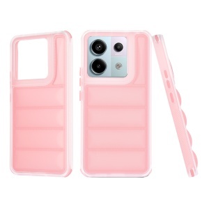 Husa pentru Xiaomi Redmi Note 13 Pro 5G / Poco X6, anti soc, margini ridicate, design modern, set cu sticker, wave shield, Roz