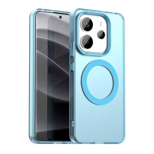Husa pentru Xiaomi Redmi Note 14 4G (Regional), MagSafe, Antisoc, set cu sticker, CandyCase, Albastru