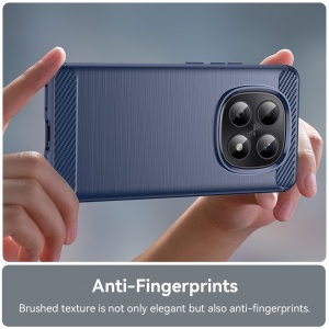 Husa pentru Xiaomi Redmi Note 15 4G / Redmi Note 15 5G / Poco M8 5G, SKYDDAR INNOVATION, Carbon Silicone, din Silicon Slim, cu textura Fibra Carbon, set cu sticker, Albastru - Img 5