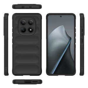 Husa pentru Xiaomi Redmi Note 15 5G / Poco M8 5G, SKYDDAR INNOVATION, Magic Shield, din Silicon Mat, set cu sticker, Negru - Img 2