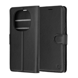 Husa pentru Xiaomi Redmi Note 15 Pro 4G, SKYDDAR INNOVATION, Leather Folio tip Carte, cu Portofel Interior, Finisaje Premium, set cu sticker, Negru - Img 8