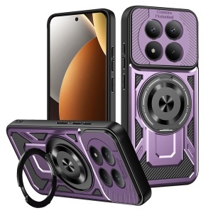 Husa pentru Xiaomi Redmi Note 15 Pro 5G, Inel Magnetic, Antisoc, set cu sticker, RuggedCam, Mov