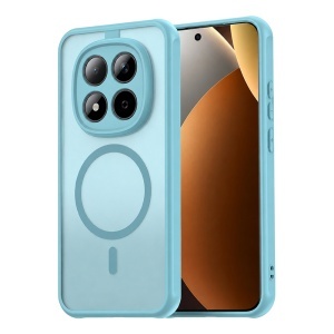 Husa pentru Xiaomi Redmi Note 15 Pro+ 5G / Poco M8 Pro 5G, SKYDDAR INNOVATION, HaloFrost MagSafe II, Antisoc, set cu sticker, Verde menta
