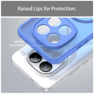 Husa pentru Xiaomi Redmi Note 15 Pro+ 5G / Poco M8 Pro 5G, SKYDDAR INNOVATION, HaloFrost MagSafe II, Antisoc, set cu sticker, Albastru - Img 5