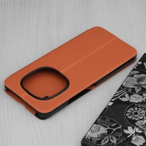 Husa pentru Xiaomi Redmi Note 15 Pro+ 5G / Poco M8 Pro 5G, tip carte, set cu sticker, eFold, Portocaliu - Img 5
