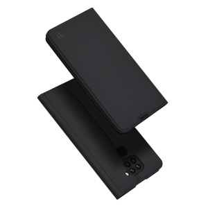 Husa pentru Xiaomi Redmi Note 9 / Redmi 10X 4G, SKYDDAR INNOVATION, Magskin Book, tip Carte cu Portofel Interior, set cu sticker, Negru