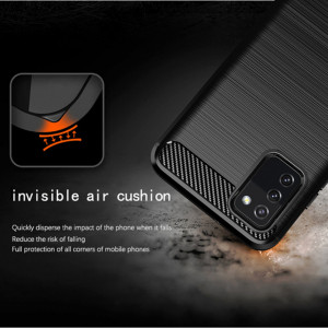 Husa Samsung Galaxy A03S din silicon, Slim, cu textura Fibra Carbon - Negru - Img 4