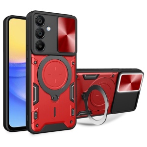 Husa Samsung Galaxy A15 5G, cu inel magnetic si suport ajustabil, protecție completa camera, SKDR SafeCover - Rosu