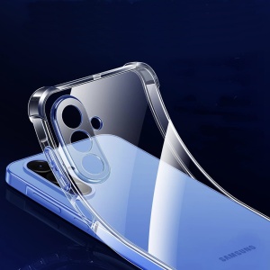 Husa Samsung Galaxy A17 5G, Silicon Slim, set cu sticker, Shockproof Clear Silicone, Transparenta - Img 3