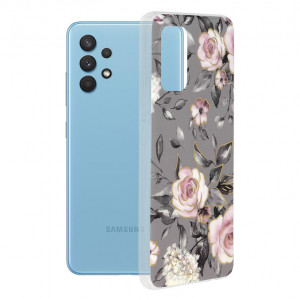 Husa Samsung Galaxy A32 4G Marble Series, Techsuit - Bloom of Ruth Gray - Img 1