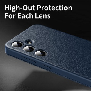 Husa Samsung Galaxy A57 5G tip carte cu portofel si SmartView, Premium, set cu sticker, Albastru - Img 6