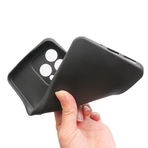 Husa Samsung Galaxy A57, Anti soc, Subtire, Antiderapanta, set cu sticker, Matt, Negru - Img 4