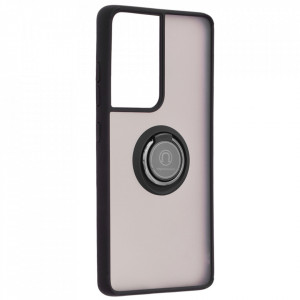 Husă Samsung Galaxy S21 Ultra 5G SKYDDAR Glinth+ cu Inel Rotativ 360°, Compatibilitate Magnetică, Absorbție Șocuri, Design Subțire și Elegant - Negru - Img 3