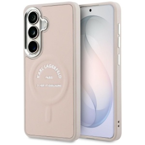 Husa Samsung Galaxy S26 - Karl Lagerfeld Wrapped Leather with Karl RSG Logo MagSafe (KLHMS26SPSKRSGEP) - Pink