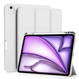 Husa tableta pentru iPad Air 11 (2024) / Air 11 (2025), suport Pencil, functie Sleep/Wake, Flex Trifold, set cu sticker, Gri
