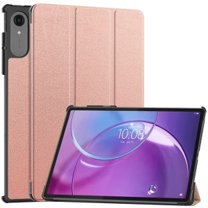 Husa tableta pentru Lenovo Idea Tab Pro Gen 2 cu suport Multi-Unghi și functie Sleep/Wake, FoldPro, Roz, set cu sticker