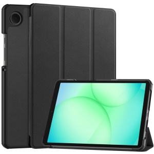 Husa tableta pentru Samsung Galaxy Tab A11 / A9, SKYDDAR INNOVATION, cu suport Multi-Unghi si functie Sleep/Wake, FoldPro, Negru, set cu sticker