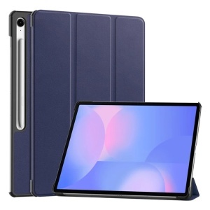 Husa tableta pentru Samsung Galaxy Tab S10 FE Plus, SKYDDAR INNOVATION, cu suport Multi-Unghi si functie Sleep/Wake, FoldPro, Albastru, set cu sticker