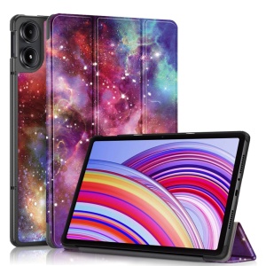 Husa tableta pentru Xiaomi Redmi Pad Pro / Redmi Pad Pro 5G / Poco Pad, SKYDDAR INNOVATION, cu suport Multi-Unghi si functie Sleep/Wake, FoldPro, Galaxy, set cu sticker