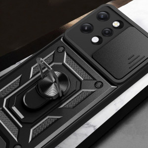 Husa Xiaomi Redmi 12 cu inel magnetic, Techsuit CamShield - Negru - Img 5