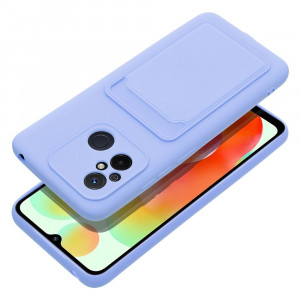Husa Xiaomi Redmi 12C din silicon Suport Card, set cu sticker, Cards Case, Violet - Img 3