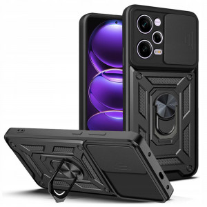 Husa Xiaomi Redmi Note 12 Pro 5G / Poco X5 Pro cu inel magnetic, Techsuit CamShield - Negru - Img 1