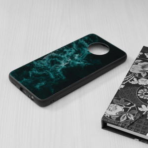 Husa Xiaomi Redmi Note 9T cu sticla securizata, Techsuit Glaze - Blue Nebula - Img 4