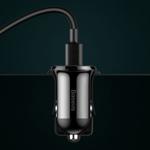 Incarcator Auto 2x USB, 4.8A - Baseus (CCALLP-01) - Black - Img 7
