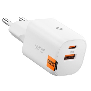 Incarcator pentru Priza, USB, Type-C, 35W, Fast Charging, Quantum Boost - Spigen Essential EE352EU (ACH09462) - White