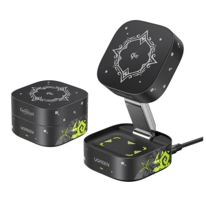 Incarcator Pliabil fara Fir 2in1, 15W, USB-C, MPP, Cablu 1m, Ugreen W702, Negru