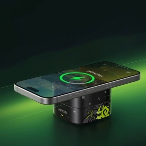 Incarcator Pliabil fara Fir 2in1, 15W, USB-C, MPP, Cablu 1m, Ugreen W702, Negru - Img 2