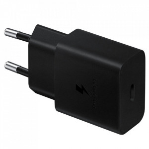 Incarcator priza fast charge 15W, 2A, cu cablu Type-C, Original Samsung - Negru - Img 2