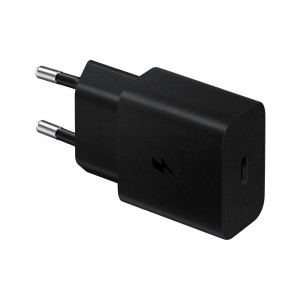 Incarcator priza fast charge 15W, 2A, Type-C, Original Samsung - Negru - Img 1