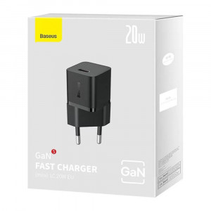 Incarcator Type-C, Fast Charging, GaN, 20W - Baseus (CCGN050102) - White - Img 7