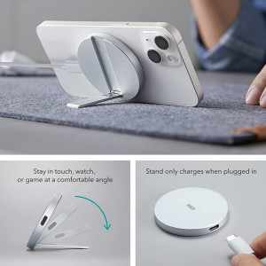 Incarcator Wireless MagSafe cu Kickstand, ESR HaloLock - Alb - Img 6