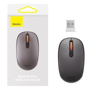 Mouse Wireless Bluetooth 5.0, 1600DPI, Design Silentios, Baseus F01A B01055502833-00, Gri Mat