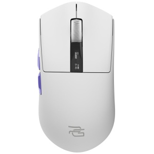 Mouse Wireless Gaming OLED Display, 7 Butoane, 800–26000 DPI, Acumulator 500mAh, Cablu 1.5m, Proove Jester 8K, Alb