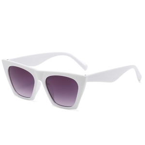 Ochelari de soara dama, forma Square, set cu sticker, Model 5154, Alb;mov