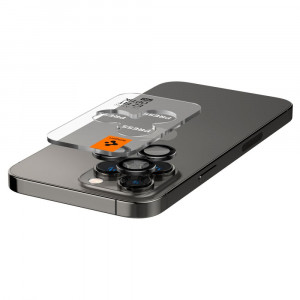 Pachet 2x Folie camera iPhone 14 Pro / 14 Pro Max Optik.TR Spigen - Negru - Img 5