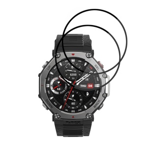[Pachet 2x] Folie pentru Amazfit T-Rex 3, protectie zgarieturi, set cu sticker, Nano Flex, Negru