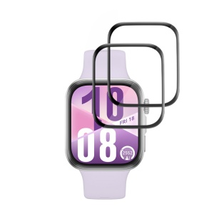 [Pachet 2x] Folie pentru Huawei Watch Fit 4, protectie zgarieturi, set cu sticker, Nano Flex, Negru