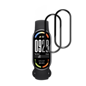 [Pachet 2x] Folie pentru Xiaomi Smart Band 10, protectie zgarieturi, set cu sticker, Nano Flex, Negru