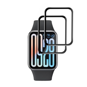 [Pachet 2x] Folie pentru Xiaomi Smart Band 9 Pro, protectie zgarieturi, set cu sticker, Nano Flex, Negru