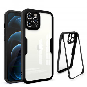 [Pachet 360°] Husa + Folie pentru iPhone 12 Pro Max, SKDR ColorShield 360° - Negru