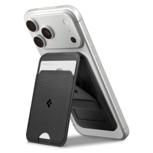 Portofel Carduri cu Suport Magnetic pentru Telefon, Universal - Spigen Slim Fold Tripod S314-3 (AFA10751) - Black