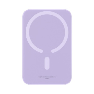 Power Bank MagSafe 6000mAh, Incarcare Wireless + Type-C, 20W PD, Cablu 30cm Inclus, Baseus Mini Air P10059002113, Mov