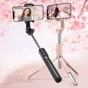 Selfie Stick cu Bluetooth remote si Trepied, Spigen - Negru - Img 4