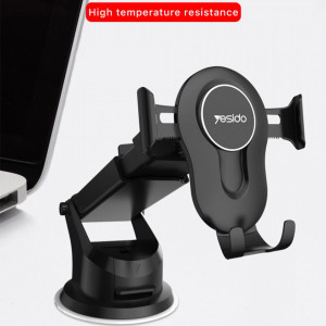 Suport Auto cu Prindere Automata si Brat Extensibil, pentru Bord / Parbriz, Yesido C44 - Negru - Img 2