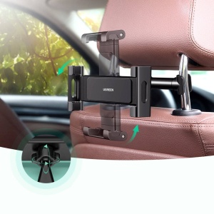 Suport cu Prindere de Tetiera pentru Telefon, Tableta 4.7" - 12.9", Rotire 360┬░, Extensibil, Ugreen LP160, Negru - Img 2